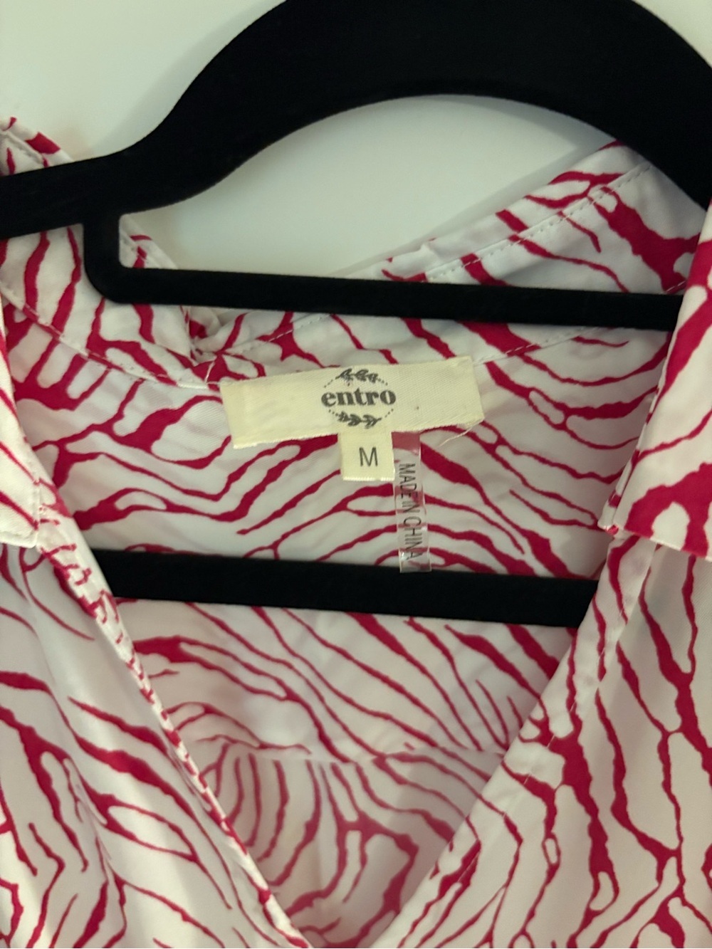 entro Pink Zebra-Print Midi Dress with V-Neck - Picture 3 of 4